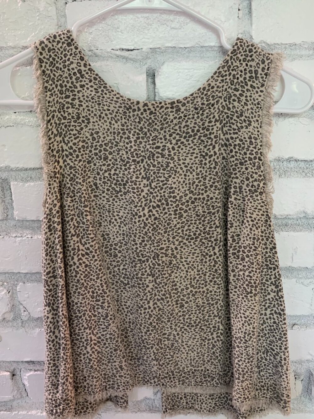 Thread & Supply "Wild Thing" Leopard Print Button Back Tank